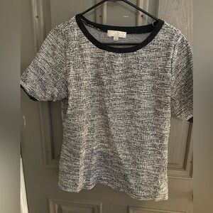 Carolyn Taylor Black and White Short Sleeve Top